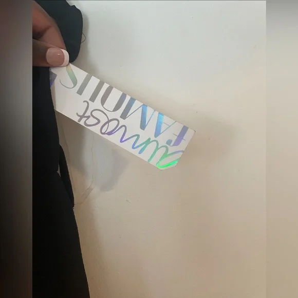 Almost Famous Bra Cup Cami Notch Neck Jumpsuit, Size: Small, Black - Picture 3 of 5